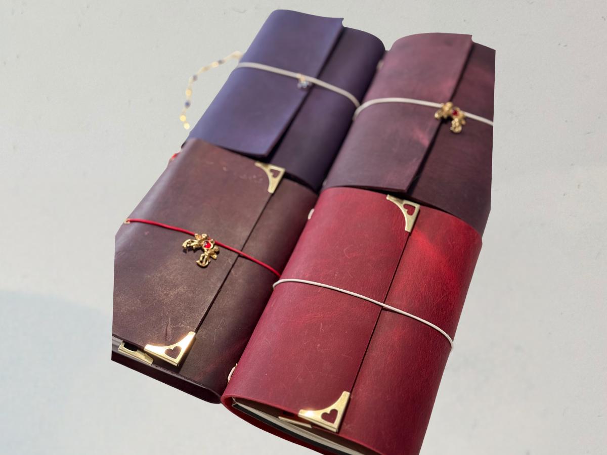 Romantic A6 Trifold Refillable SOFT Leather Notebook Journal Cover ...