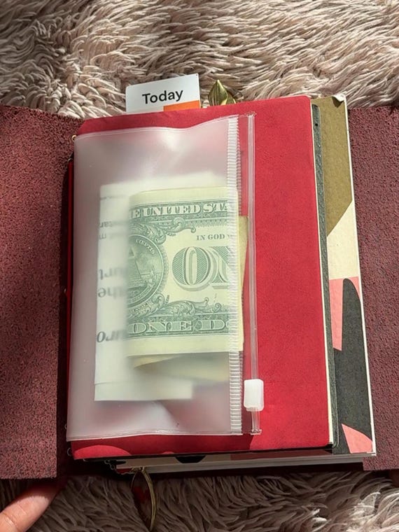 A5 A6 Clear PVC plastic pouch insert - ideal for leather journal notebook covers