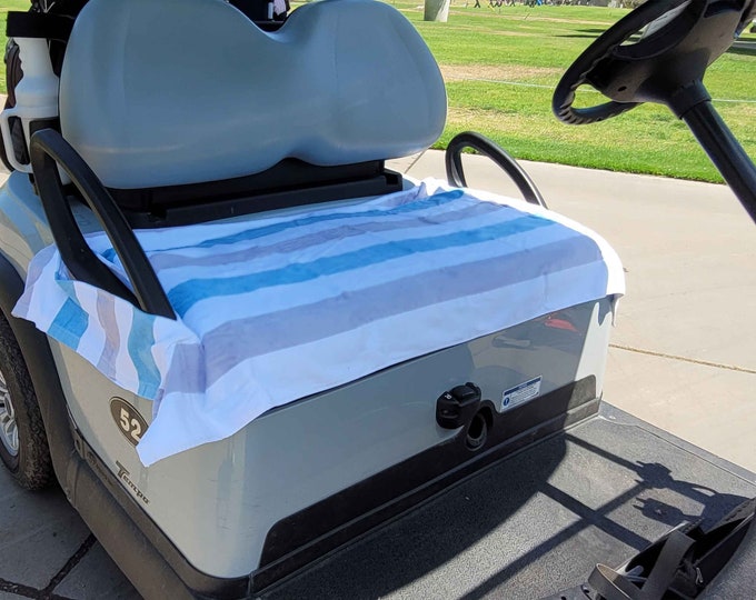 Terry Cloth Golf Cart Seat Cover / Striped Golf Cart Seat Cover /golf