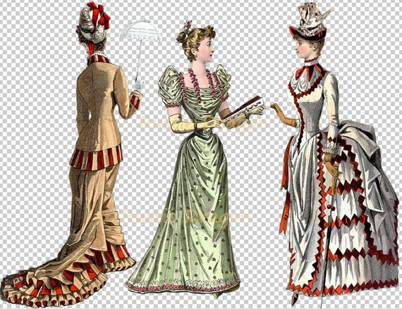 1800 moda Abiti Vintage Cappelli ombrelloni ombrelloni JPG e | Etsy Italia