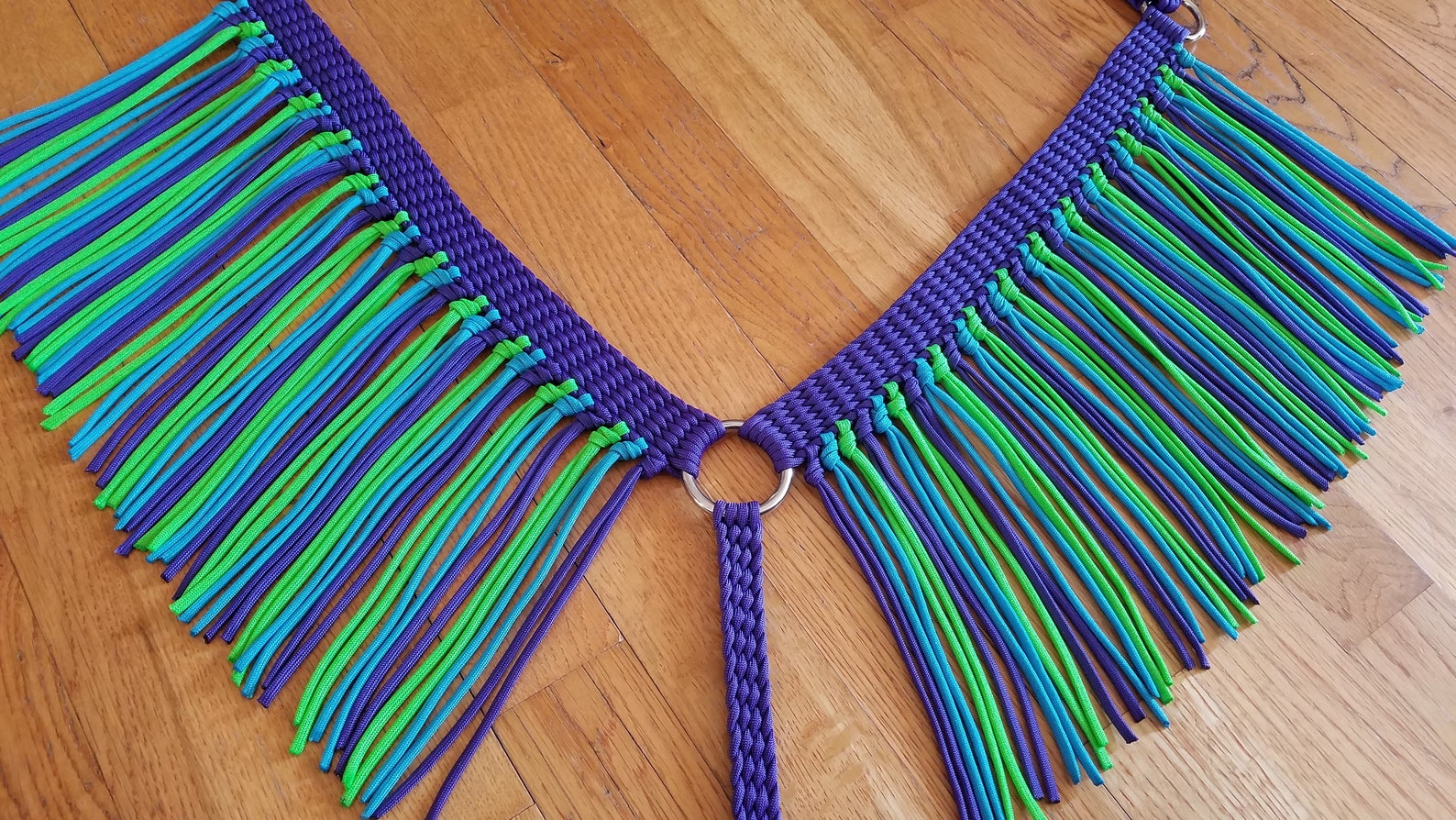 Stunning Hand Braided Breast Collar W/fringe Bling Horse Etsy