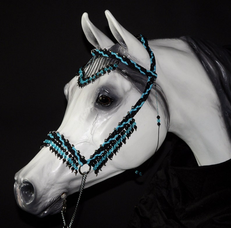 Hand Braided Arabian Style Show Halter W/browband Horse Tack Etsy