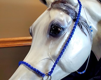 CUSTOM** Hand Braided Arabian Style Show Halter, Mini, Paso Fino, etc, Horse Tack, All Sizes  ---New!
