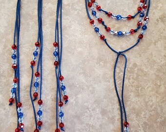 Gorgeous Mane and Tail Beads for Horses!  Bling Tack,  Arabian, AQHA,  Friesian, etc.  Red, White, Blue  **New**