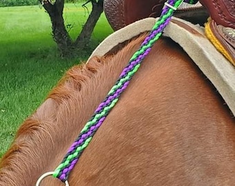 CUSTOM** Hand braided Safety Rein, LOTS of colors!  Rein Saver, NEW!!
