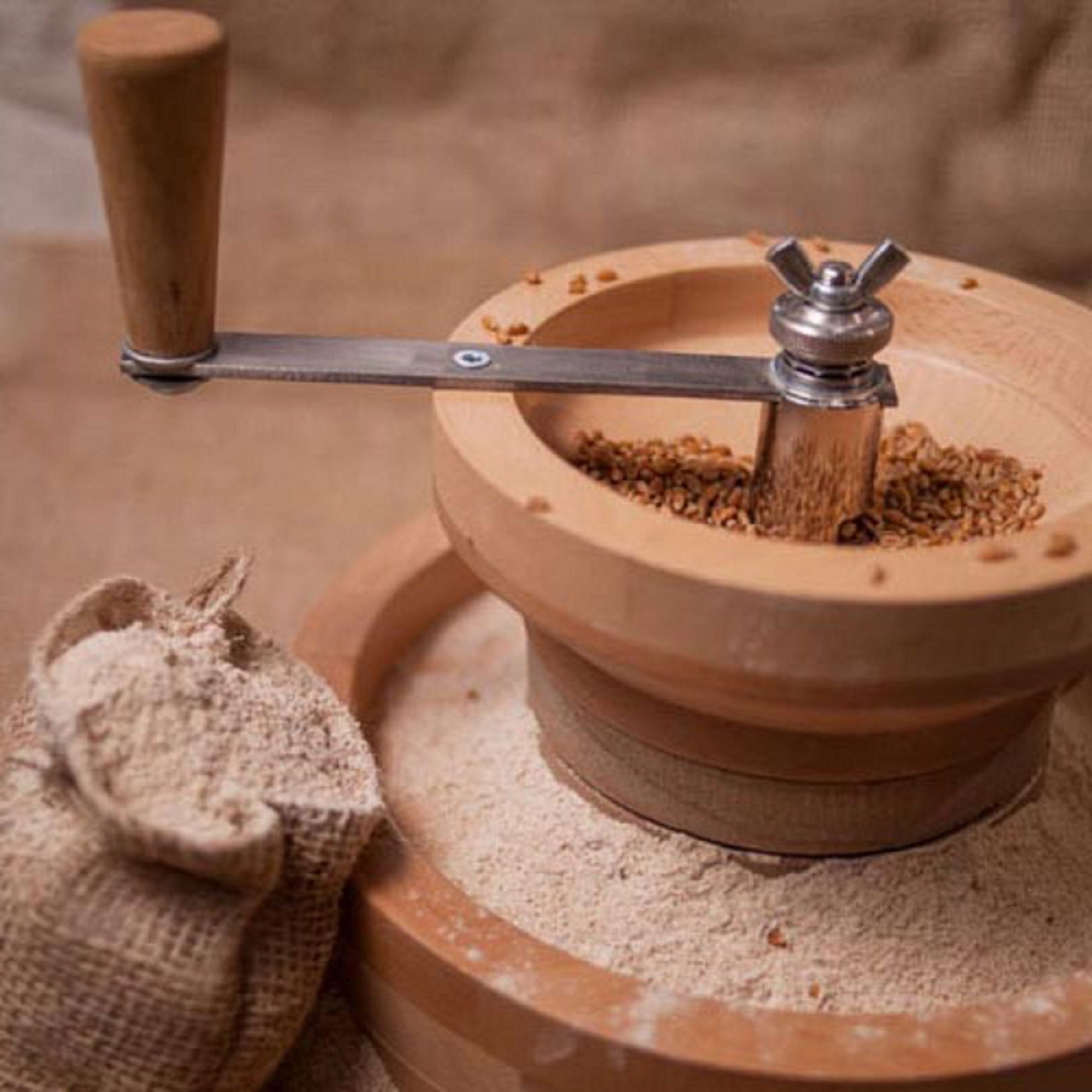 Manual Spice Grinder Hand Mill for Pepper Salt Seed Herb Armenian Handmade  Antique Style Small Size 