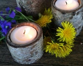 Single Tea Light made of Reclaimed Wood