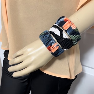 Fabric Bracelet Pdf Sewing Pattern Custom Size Scrunchie Bangles How to Sew Wrist Cuff