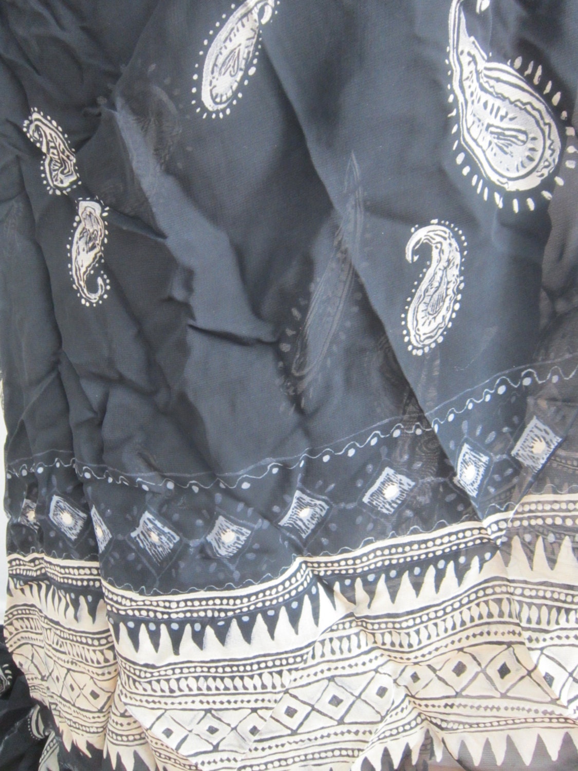 border print chiffon fabric