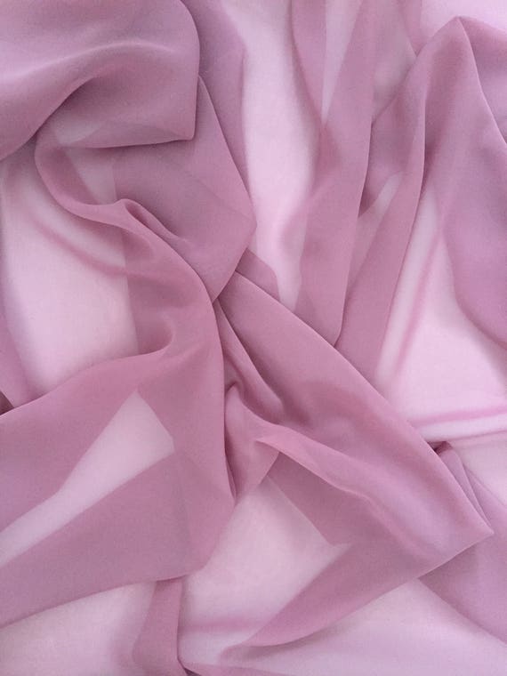 Chiffon Fabric by the Yard Pink Chiffon Fabric Sheer Light Etsy