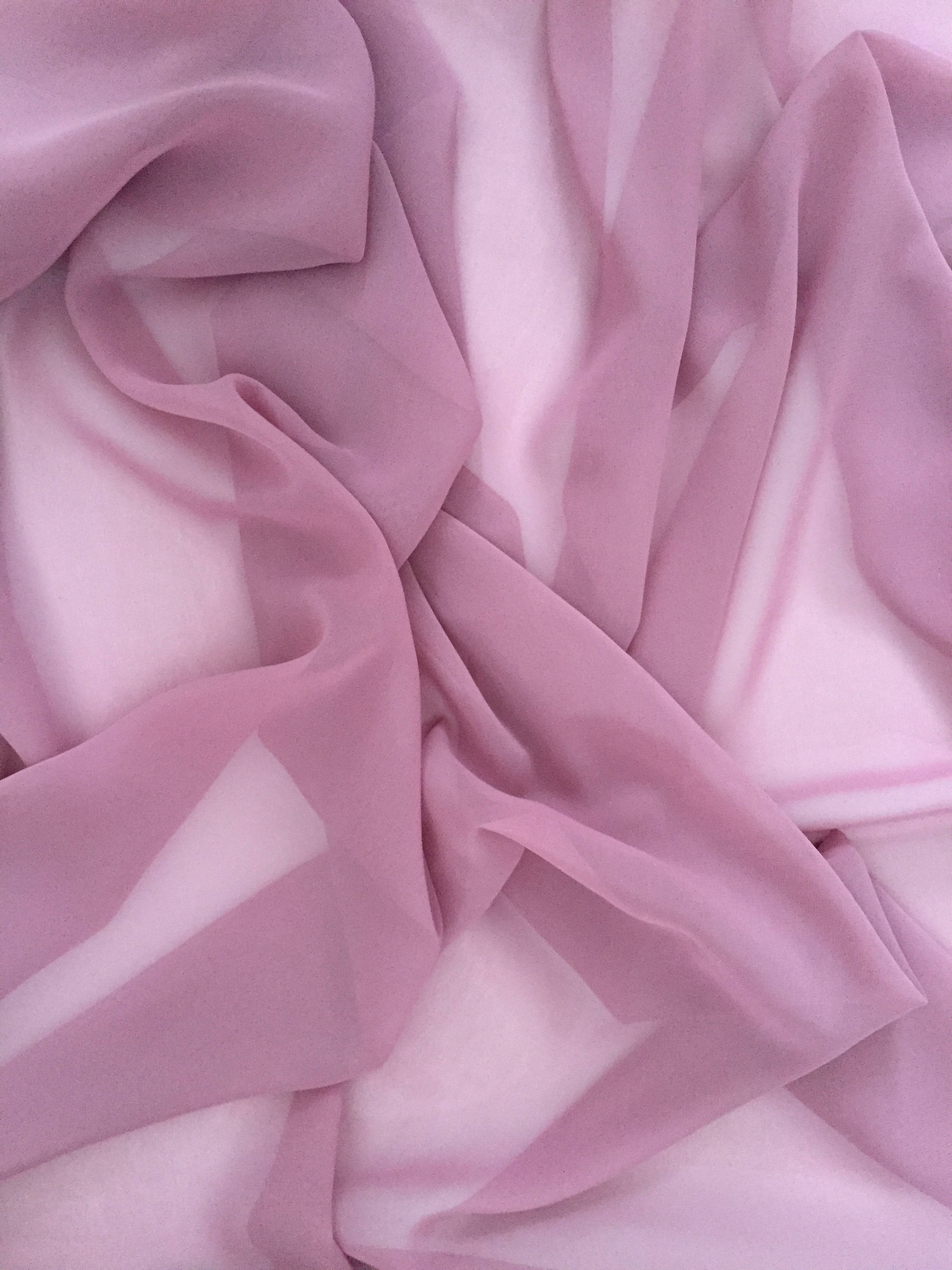 Chiffon Fabric by the Yard Pink Chiffon Fabric Sheer Light Etsy