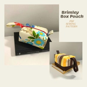 Box Pouch Sewing Pattern, Two Size Zipper Box Bag Pattern PDF, Digital Pattern Sewing Tutorial, Instant Download DIY Bagmaking Instructions