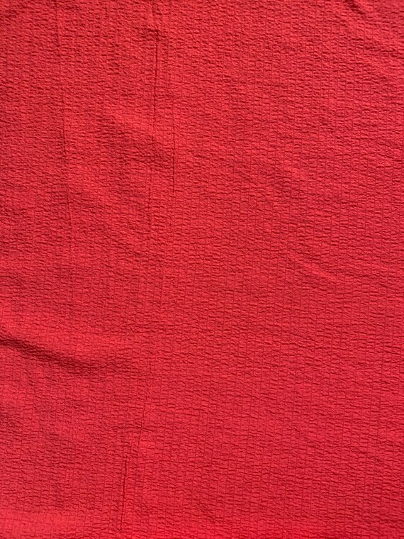 2 Yards Textured Cotton Fabric Orange Wrinkled Cotton Fabric