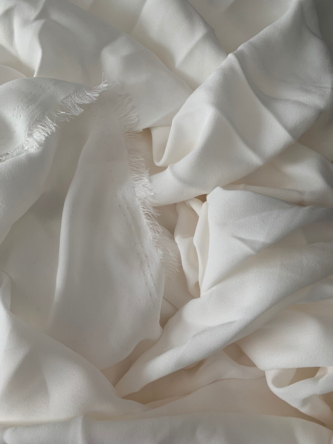 Off White Rayon Chiffon Fabric Last Piece Ivory Chiffon Sheer Etsy