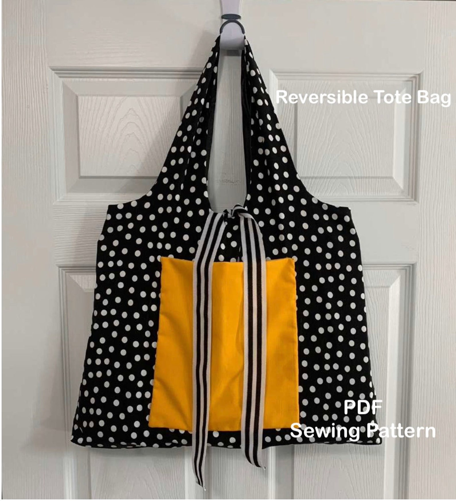 Tote Bag PDF Sewing Pattern Reversible Large Tote Purse Pdfpattern - Etsy