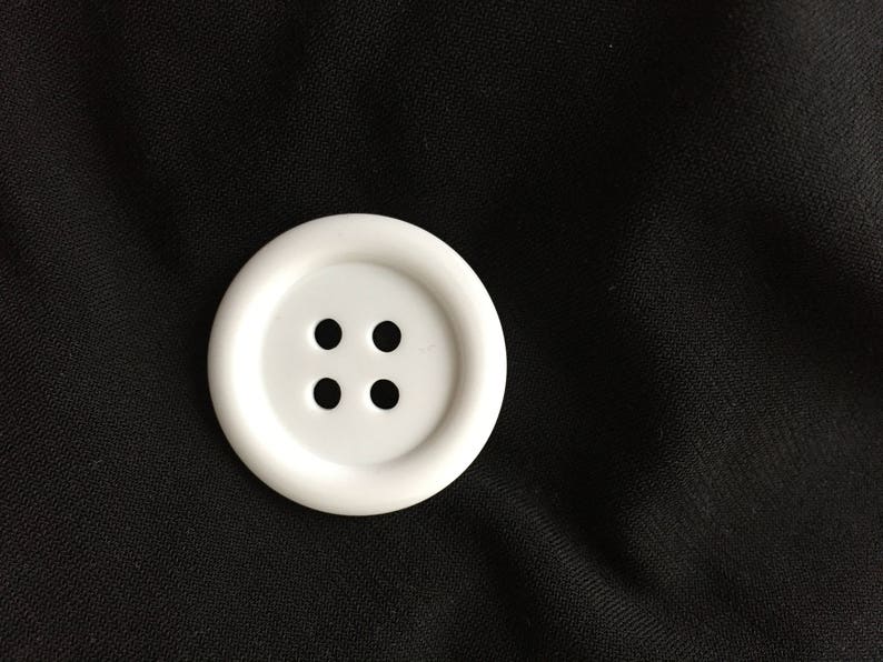 1 1/8 White Button Plastic Sewing Buttons Pack of 10 Etsy