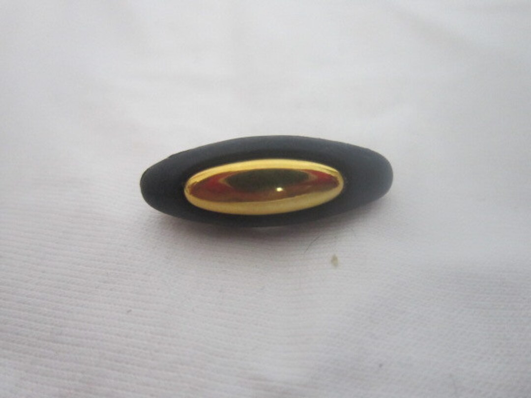 Navy Gold Button 15/16 Navy & Gold Button Plastic Sewing Buttons Pack of 10 Shank ...