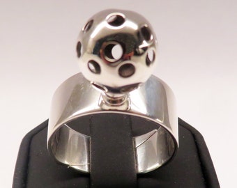 Pickleball ring adjustable 925 silver