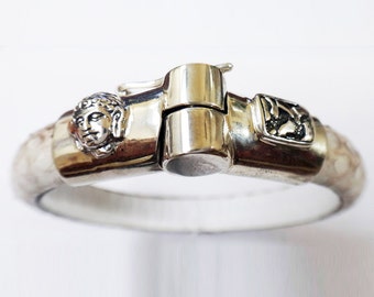 Leather with a Sterling Silver Clasp "Buddha" Bracelet