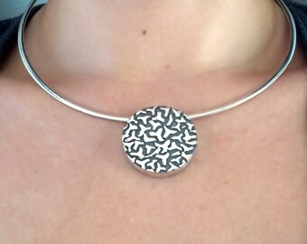 Handcrafted Silver Oxidized Natalie Pendant