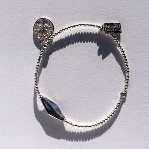 Solid Italian Silver with Silver Charms &quot;Sottile&quot; Bracelet