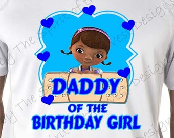 Daddy of the Birthday Girl Doc McStuffins Shirt Iron On  T-shirt Matching Family Clip art Scrapbook Printable Digital Download