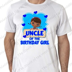Uncle of the Birthday Girl Doc McStuffins Shirt Iron On  Tshirt Matching Family Clip art Scrapbook Printable Digital Download