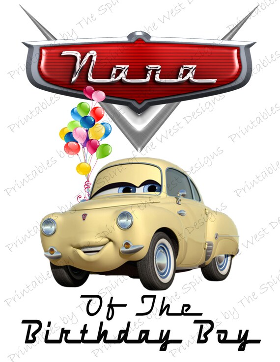 Instant Download Nana of the Birthday Boy Iron On Mama Topolino Lightning McQueen Pixar Cars Party Transfer Printable Digital clip art DIY Il_570xn