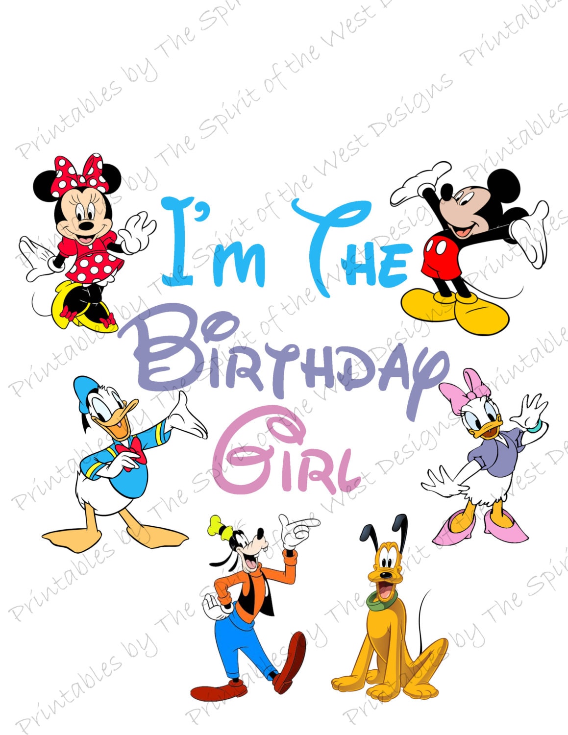 私は誕生日の女の子ですミニーミッキーマウスドナルドデイジー