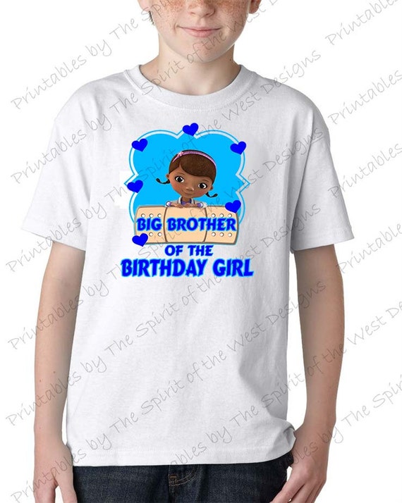 Instant Download Big Brother of the Birthday Girl Doc McStuffins Shirt Iron On Matching Family Clip art Scrapbook Printable Digital Download Il_570xn