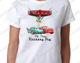 Mama of the Birthday Boy Lightning McQueen Flo Printable Party IMAGE Use as Iron On T-shirt Transfer Clip Art DIY Instant Download