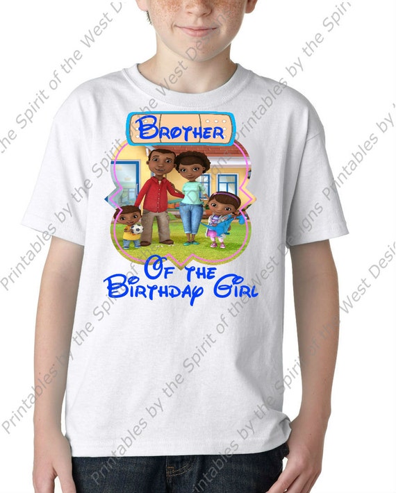 Brother of the Birthday Girl Doc McStuffins Family Iron On T-shirt Printable Digital Download Clip art party Favour Il_570xn
