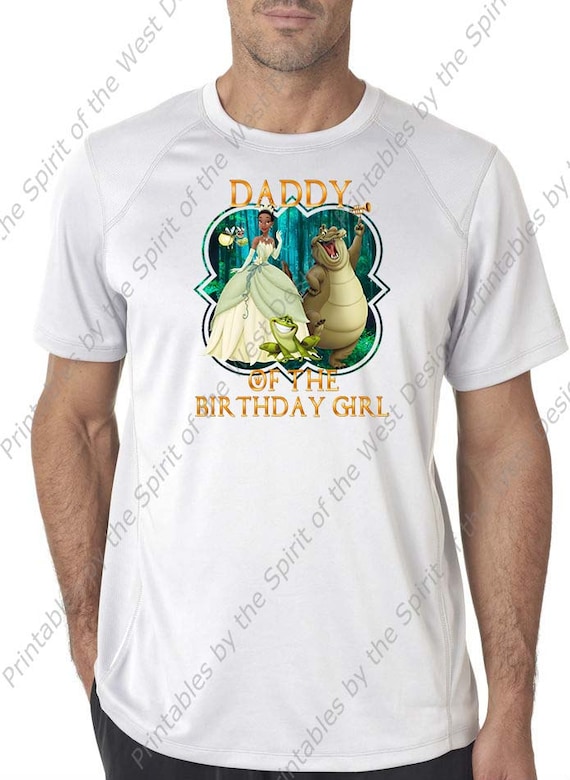 Daddy of the Birthday Girl Princess Tiana Princess and the Frog Disney Printable Iron On T-shirt Transfer Digital Download party DIY Il_570xn
