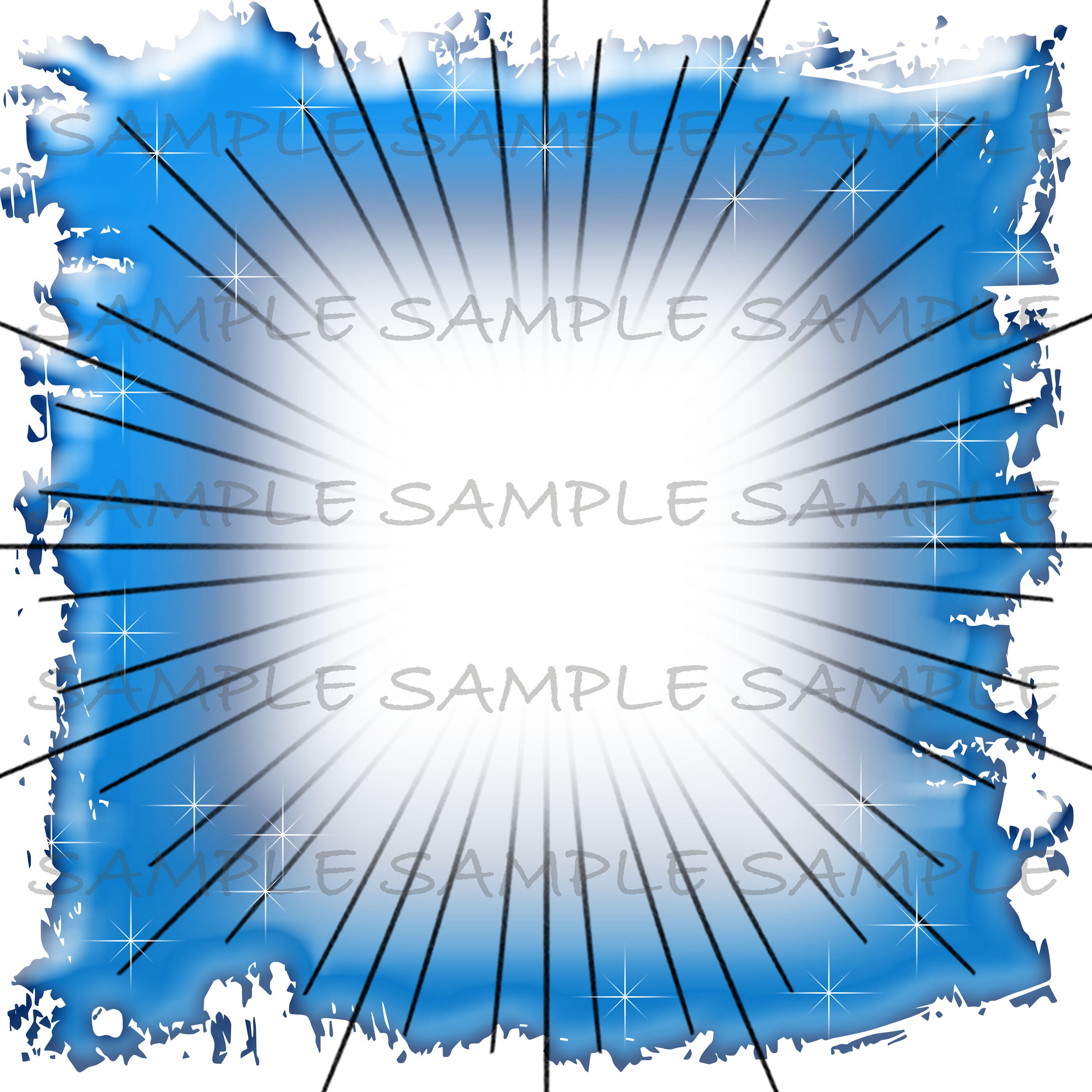 Blue Ocean Star Wreath Sublimation Frame | Commercial Use Allowed ...