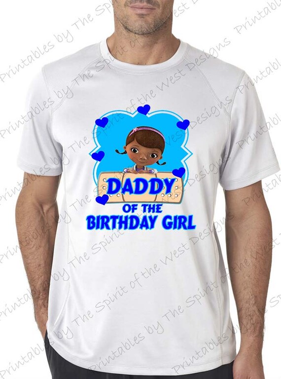 Daddy of the Birthday Girl Doc McStuffins Shirt Iron On Disney T-shirt Matching Family Clip art Scrapbook Printable Digital Download Il_570xn