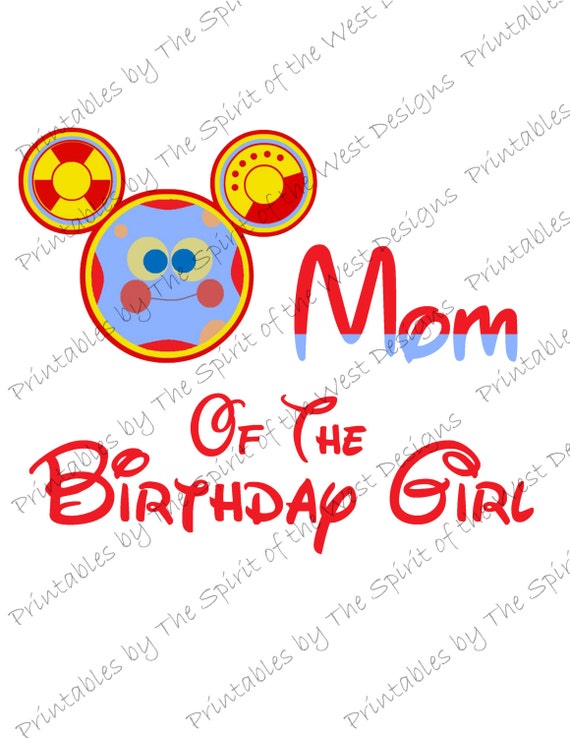 Mom of the Birthday Girl Iron on IMAGE Toodles Mickey Mouse Clubhouse Printable Clip Art Disney Shirt Party T-shirt Download DIY Il_570xn