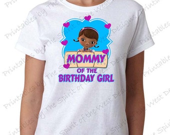 Mommy of the Birthday Girl Doc McStuffins Shirt Iron On Tshirt Matching Family Clip art Scrapbook Printable Digital Download