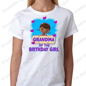 Grandma of the Birthday Girl Doc McStuffins Shirt Iron On  T-shirt Matching Family Clip art Scrapbook Printable Digital Download