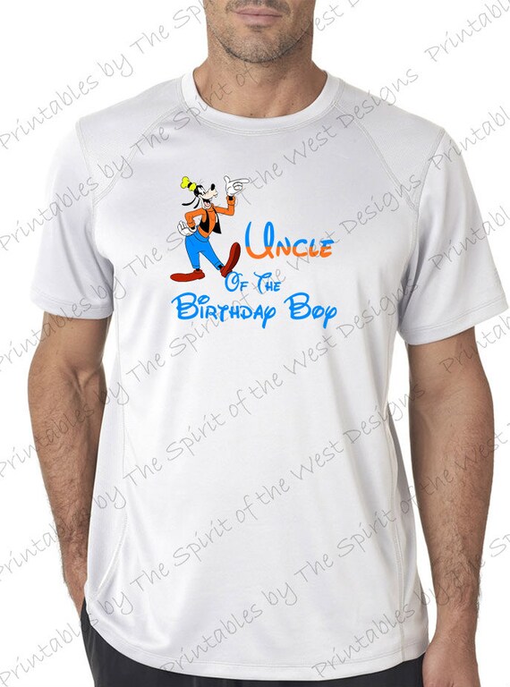 Uncle of the Birthday Boy Iron on IMAGE Goofy shirt Printable Clip Art Shirt Party T-shirt Download Mickey Mouse Club House DIY Il_570xn