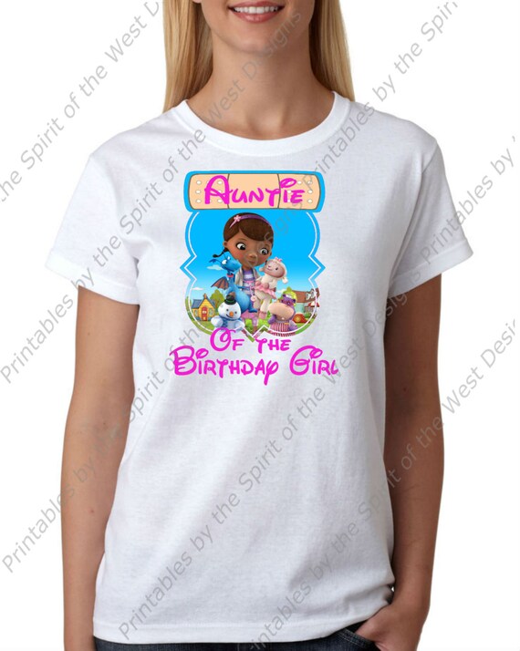 Auntie of the Birthday Girl Doc McStuffins Printable Party IMAGE Use as Iron On T-shirt Transfer Clip Art DIY Instant Download Il_570xn