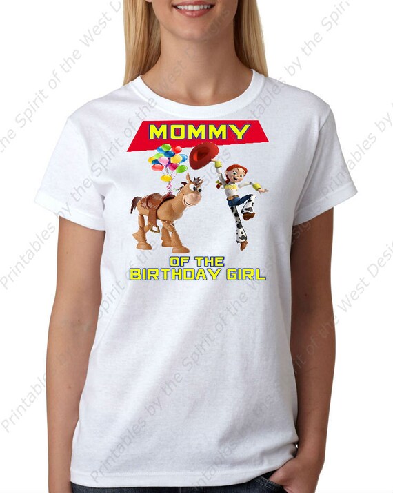 Mommy of the Birthday Girl Iron On Toy Story Theme T-shirt Transfer Printable Digital Download Buzz Lightyear Woody Potato head DIY Il_570xn