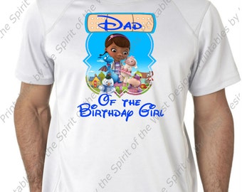 Dad of the Birthday Girl Doc McStuffins Printable Party IMAGE Use as Iron On T-shirt Transfer Clip Art DIY Instant Download