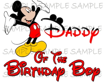 Daddy of the Birthday Boy IMAGE Printable Clip Art DIY Iron On Shirt Party T-shirt Transfer Instant Download