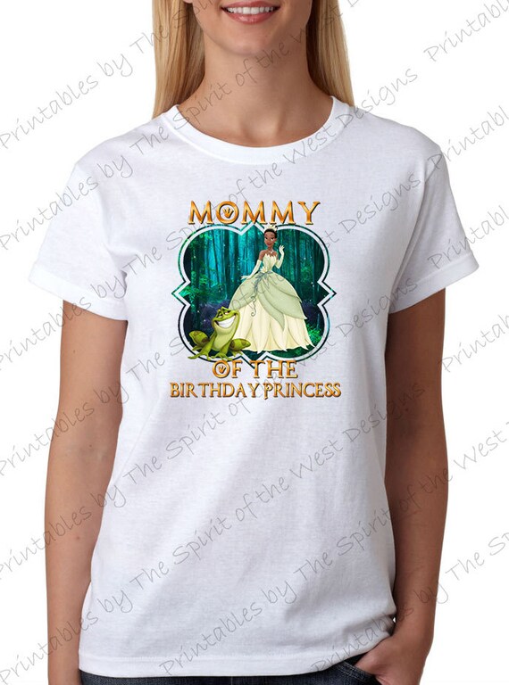 Mommy of the Birthday Princess Tiana Princess and the Frog Disney Printable Iron On T-shirt Transfer Digital Download party DIY Il_570xn