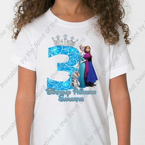 Third Birthday Girl Frozen Printable 