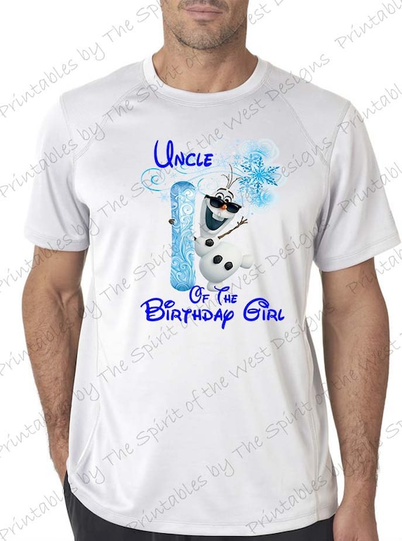 Zio della ragazza di compleanno Ferro su frozen Tema T-shirt Trasferimento  stampabile Digitale Download Elsa Anna Olaf party Favor Fai da te