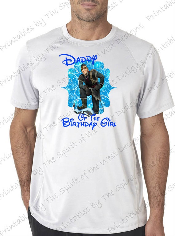 Daddy of the Birthday Girl Image Iron On Disney Frozen Theme T-shirt Transfer Printable Digital Download Elsa Anna Olaf party Favour DIY Il_570xn