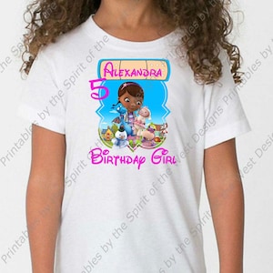 Doc McStuffins Birthday Girl Customizeable Printable Party IMAGE Use as Iron On T-shirt Transfer Clip Art DIY Instant Download