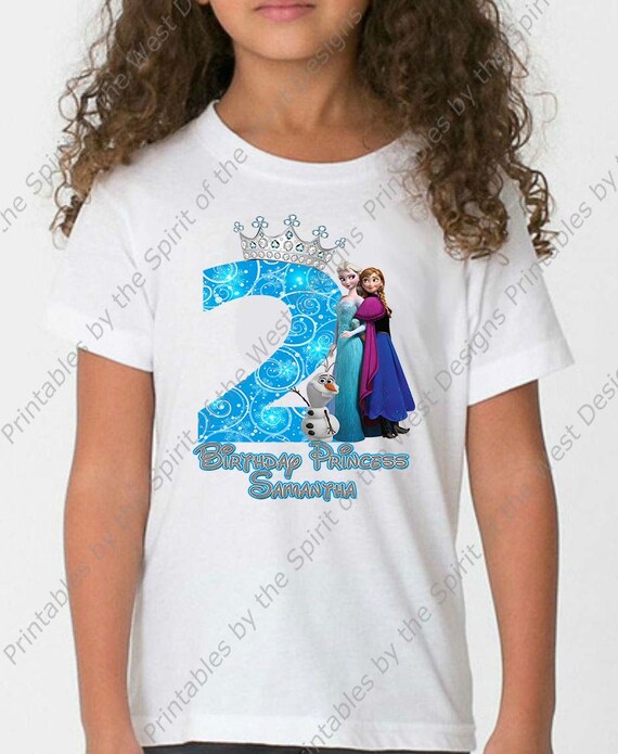 Frozen Second Birthday Girl | Personalized Leave Name Files Emailed | Printable Sublimation Use for Iron On T-shirt Transfer Elsa Anna Olaf Il_570xn