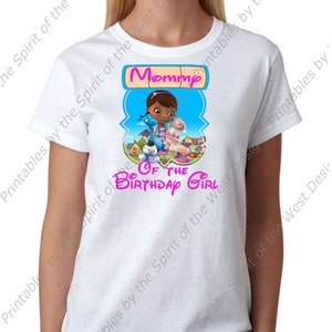 Mommy of the Birthday Girl Doc McStuffins Printable Party IMAGE Use as T-shirt Transfer Clip Art DIY Instant Download image 1